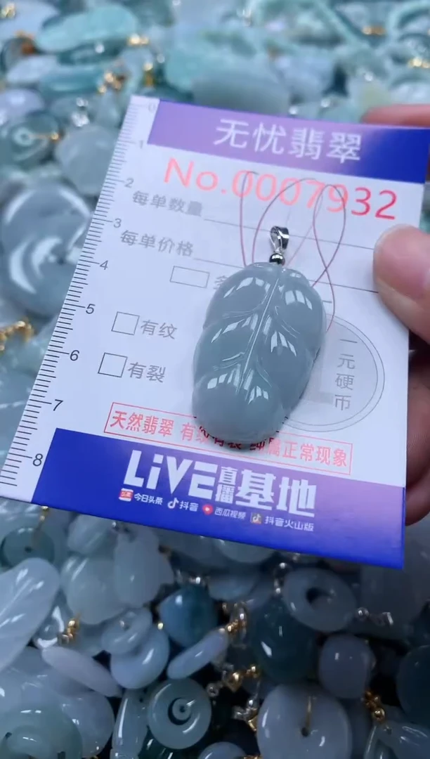翡翠未镶嵌吊坠(不含链)7932