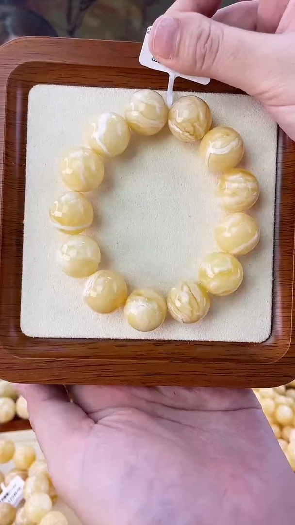 未镶嵌蜜蜡裸石手串