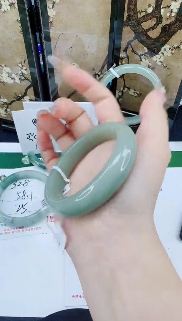 未镶嵌手镯石英质玉329-55/56东陵高货
