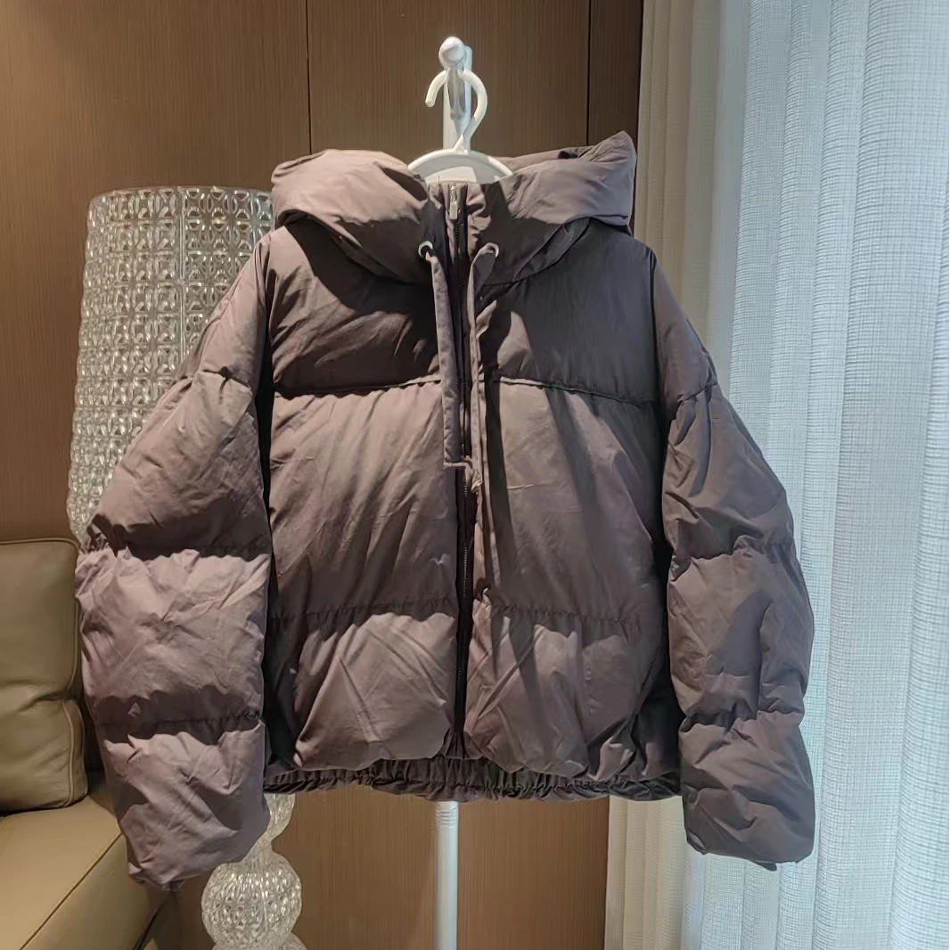 成人 女装 两色连帽羽绒服【大抽绳】
