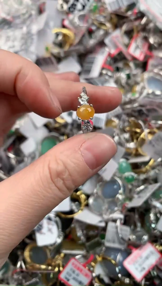 银S925镶嵌戒指翡翠11               4