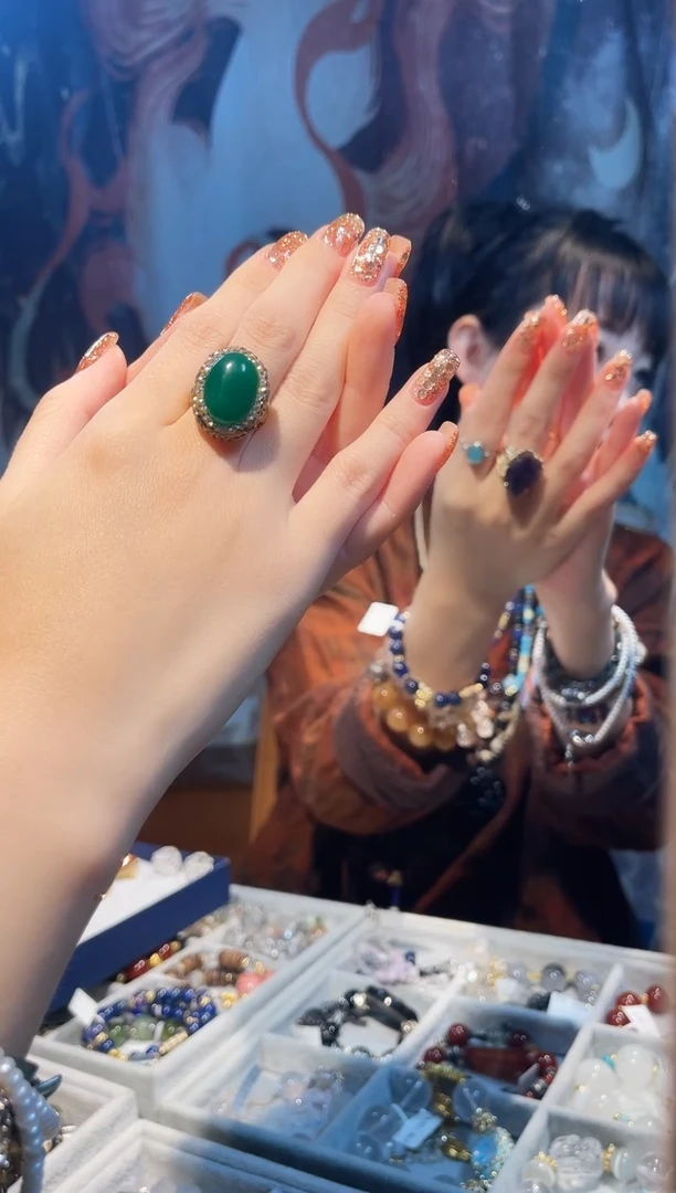 未镶嵌戒指紫晶可调节手围