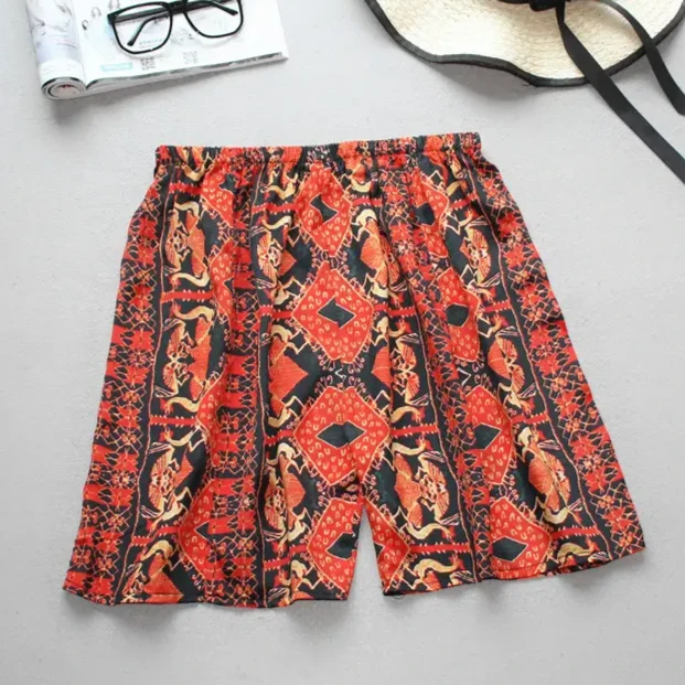 编号M链接 孤品桑蚕丝五分裤居家裤睡裤外穿舒适透气