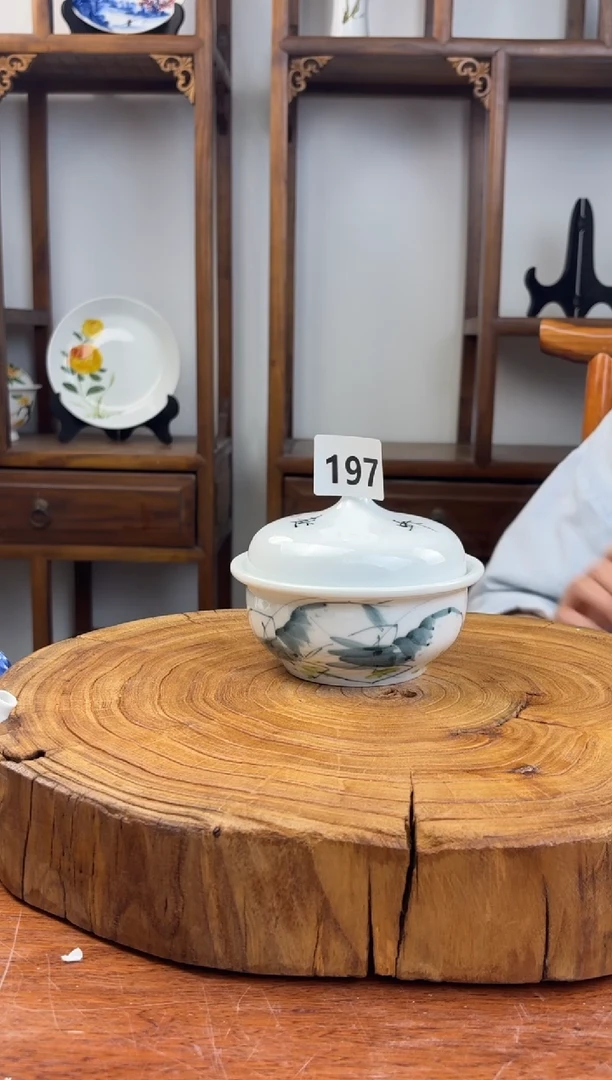 瓷片国韵瓷坊手工手绘炖盅197