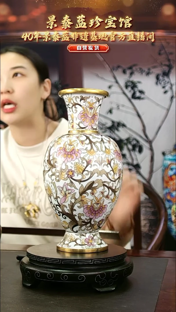 非遗 景泰蓝赏瓶