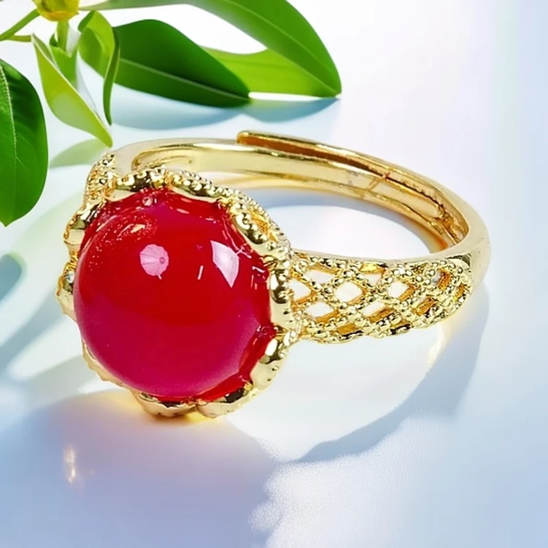 【大鹏甄选】高端精品红咖时尚 戒指