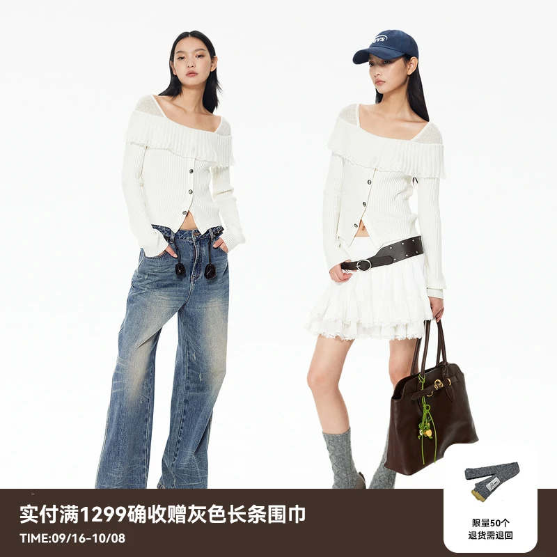 【本周上新】REVAN芮范25冬假两件一字肩针织上衣RL90601379