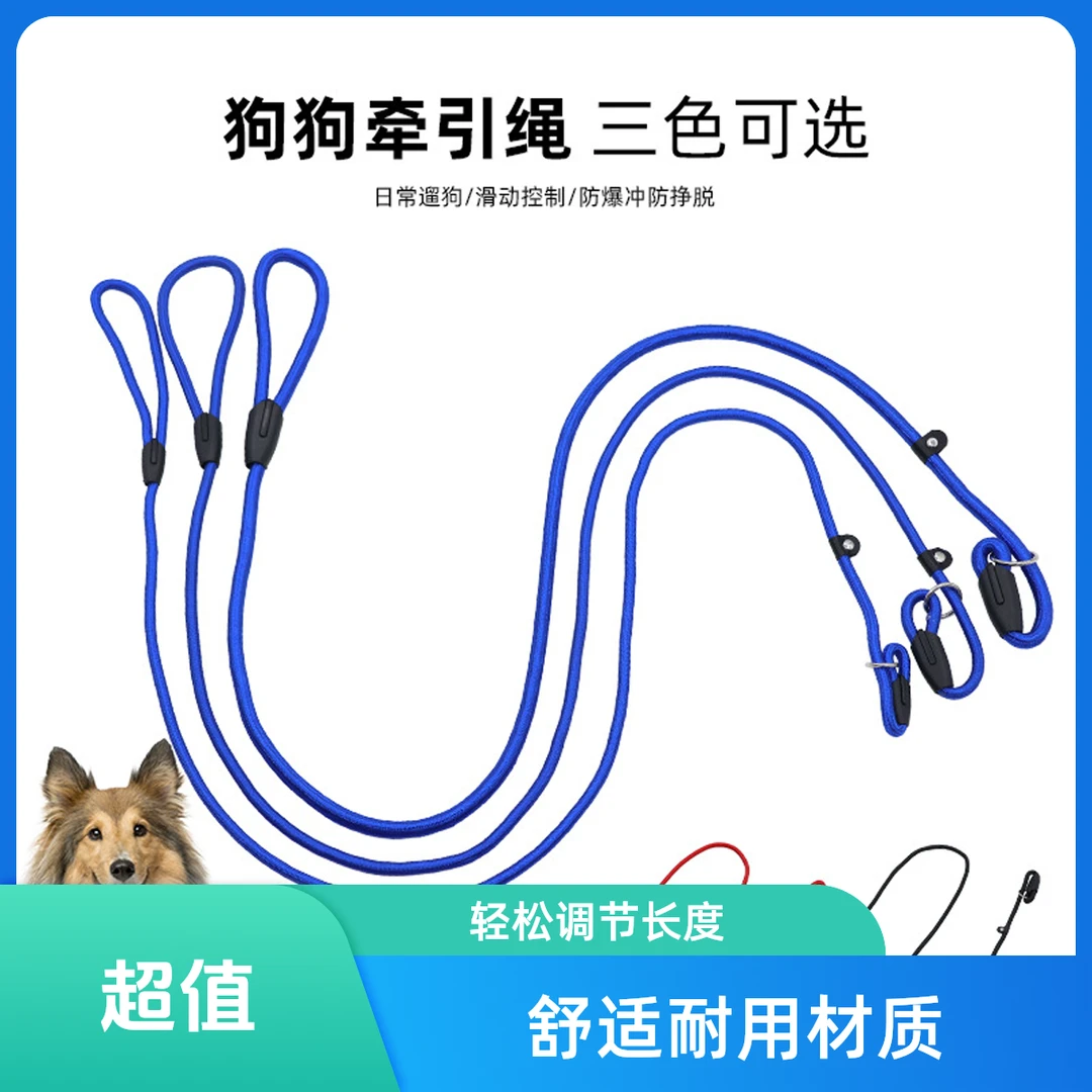 中小型宠物用品狗狗牵引带P绳宠物狗绳P链宠物用品 优质尼龙