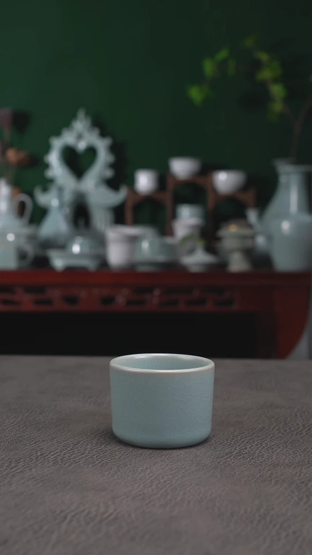 天青釉扳指杯精品-二
