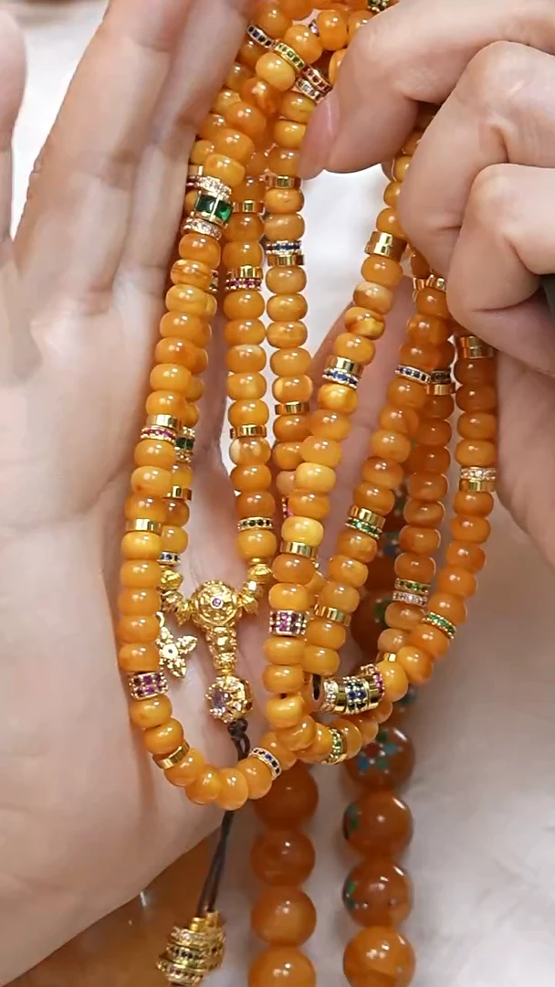 蜜蜡颈饰未镶嵌7537天然蜜蜡珠宝奇石全部保真