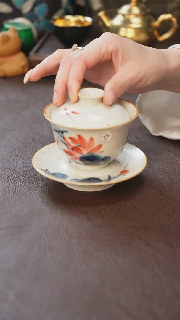 杯景德镇陶瓷杯碗柴烧多人