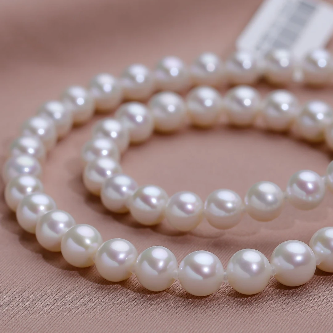 【婚姻之珠】极光传家宝无核淡水白珠项链9-11mm珍珠项链（北大证）