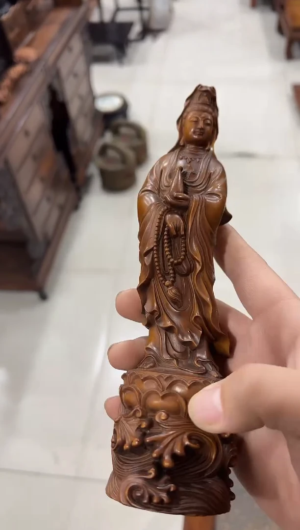 黄杨木玉瓶观音1