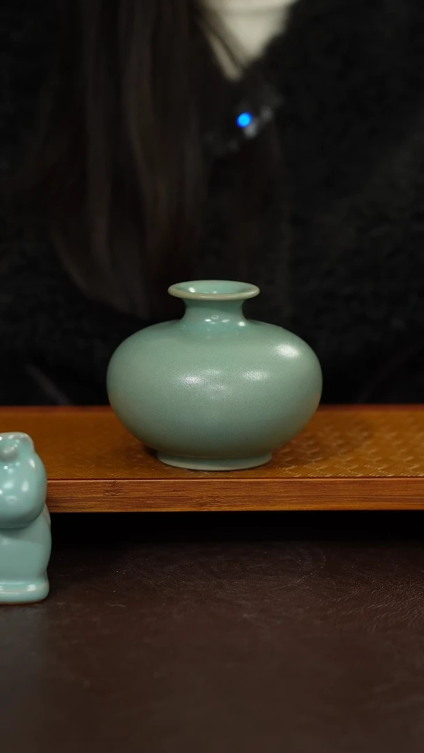 摆件陶原矿原釉汝宋汝瓷