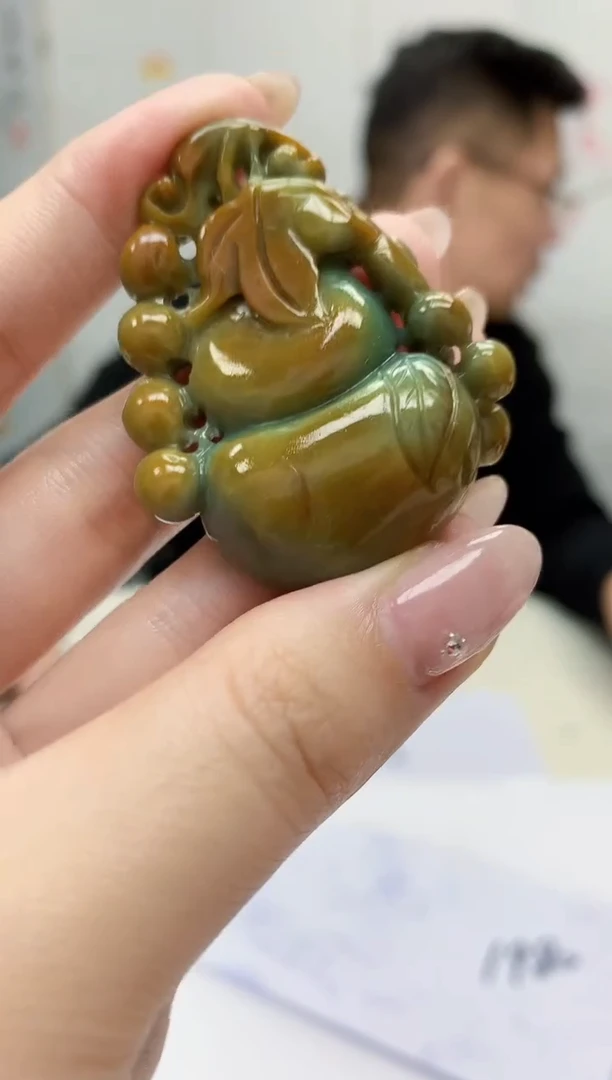 【闪购商品】定制翡翠未镶嵌5152jw-毛货挂件58