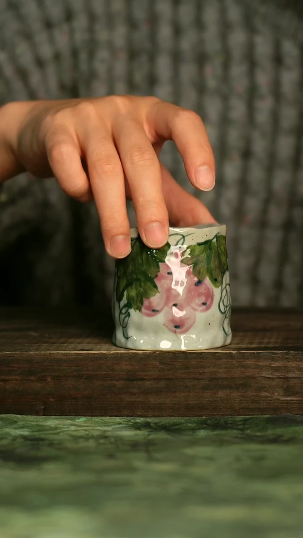 陶瓷青诗集手工手绘瓷器