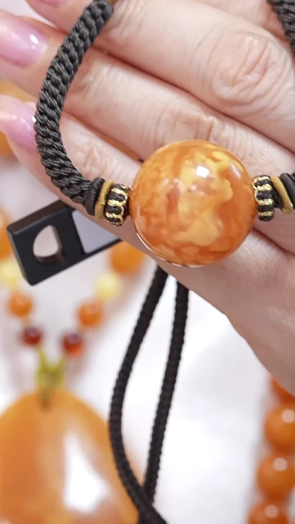 蜜蜡颈饰未镶嵌8338天然蜜蜡珠宝奇石云端妖孽全部保真