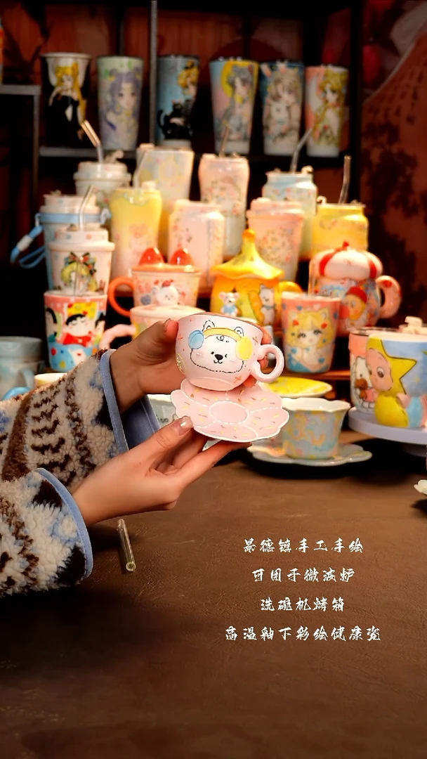 景德镇设计款手工手绘杯杯