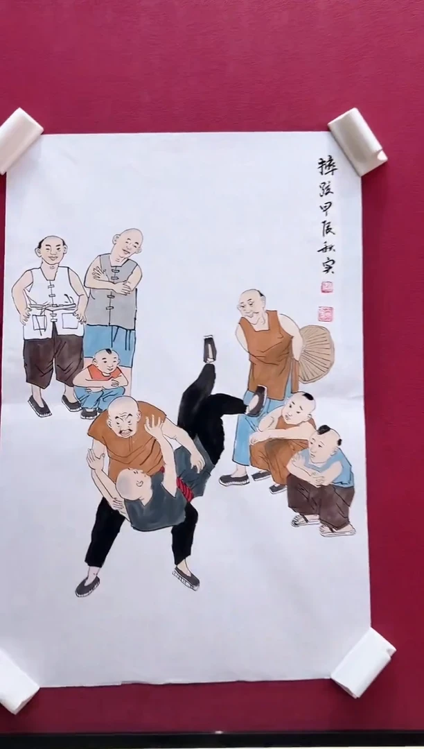 国画赵进才手绘作品《人物》