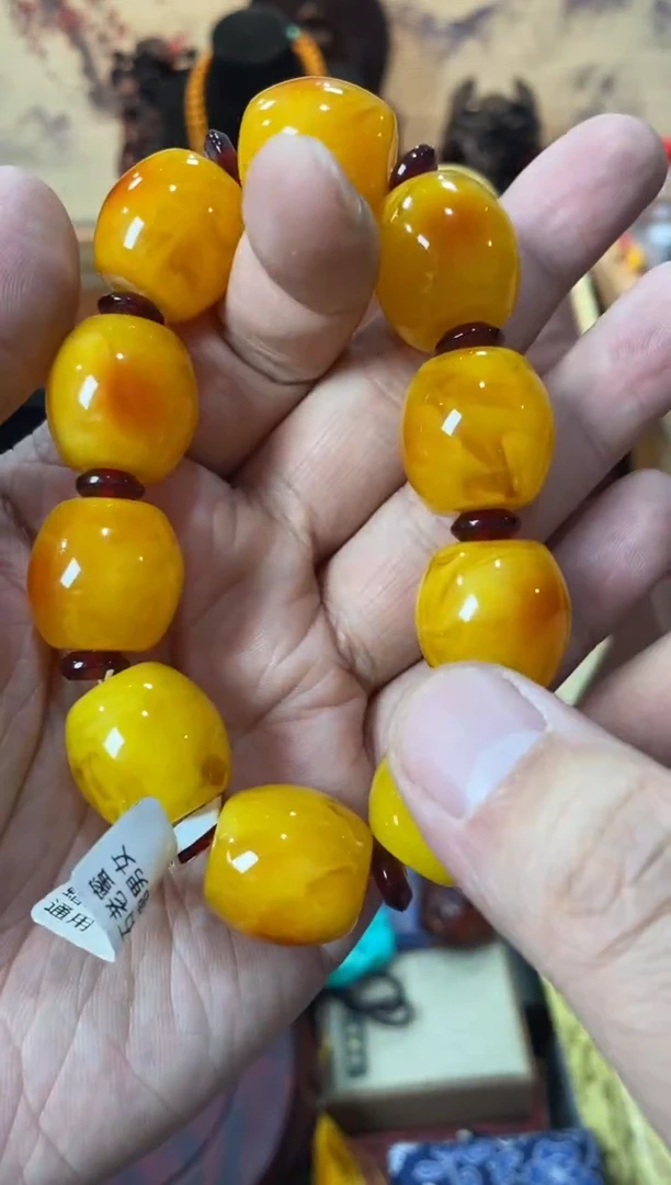 未镶嵌颈饰蜜蜡大桶珠直播推荐直播推荐