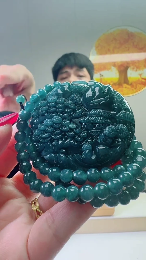 颈饰未镶嵌翡翠天然A货翡翠  多样性随机发其一