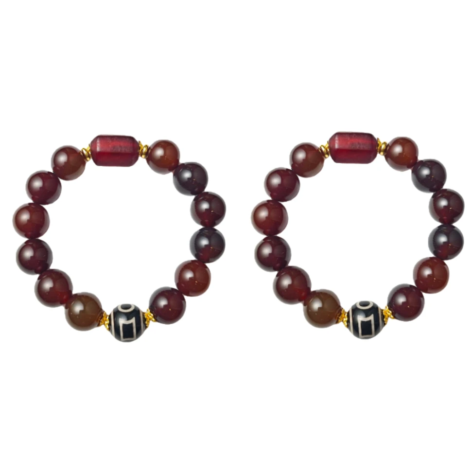 宝瓶血离子玛瑙手串A28-458赠礼盒(多样性发其一)