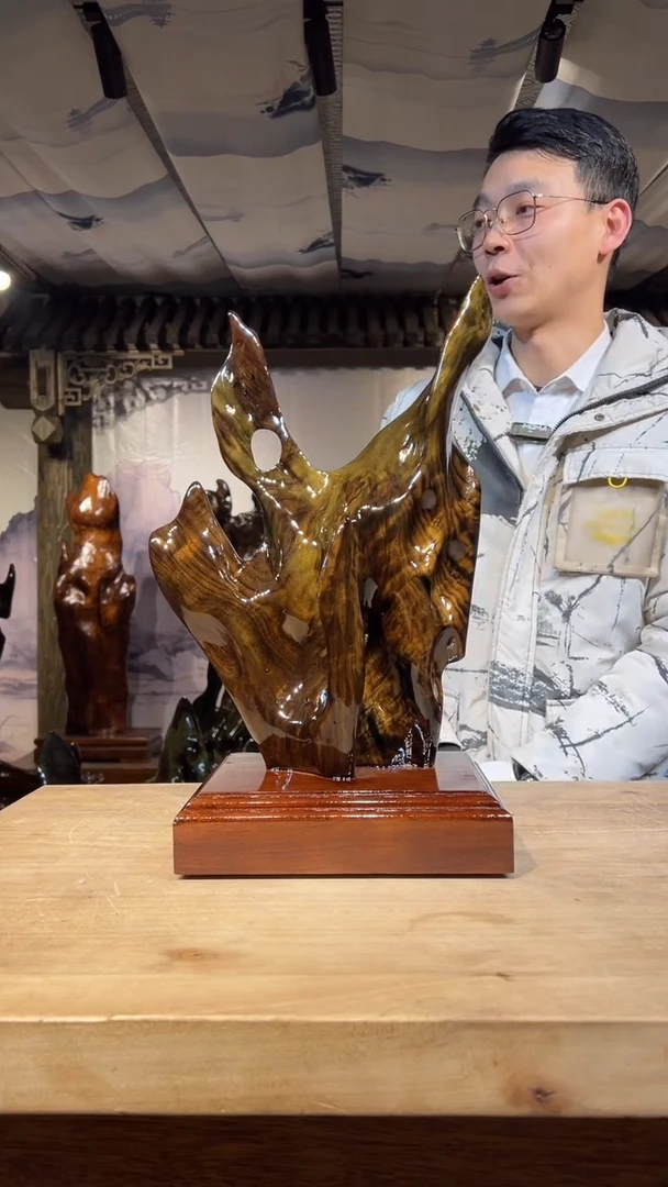 【闪购商品】金丝楠金丝楠小叶桢楠摆件40-21-17