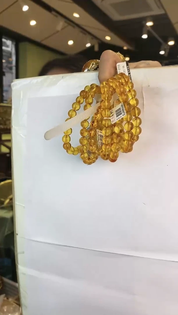 未镶嵌琥珀手链多样性发一
