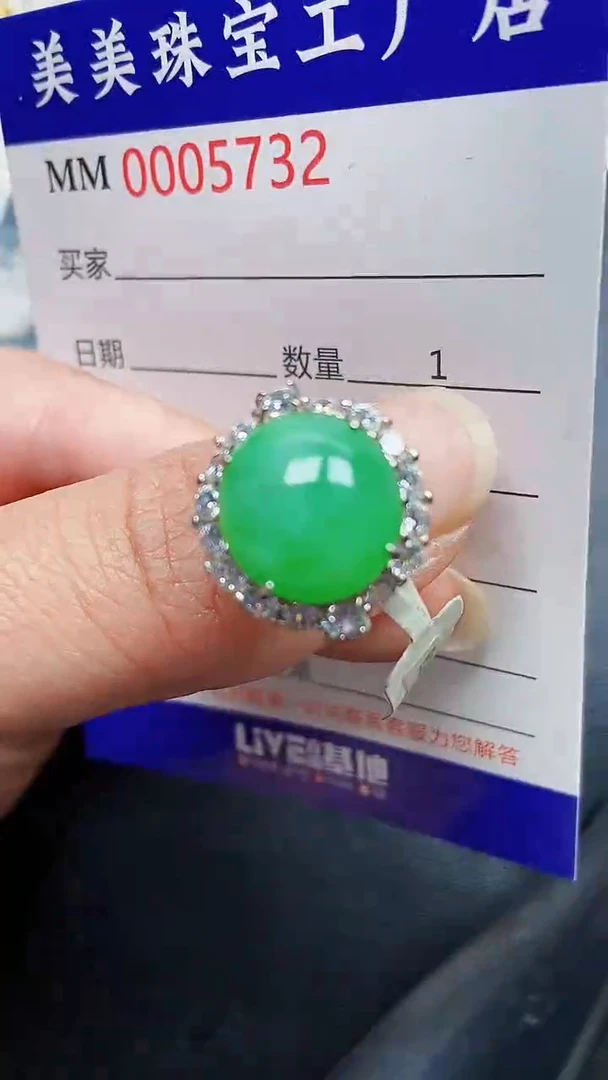 颈饰银S925镶嵌翡翠5732