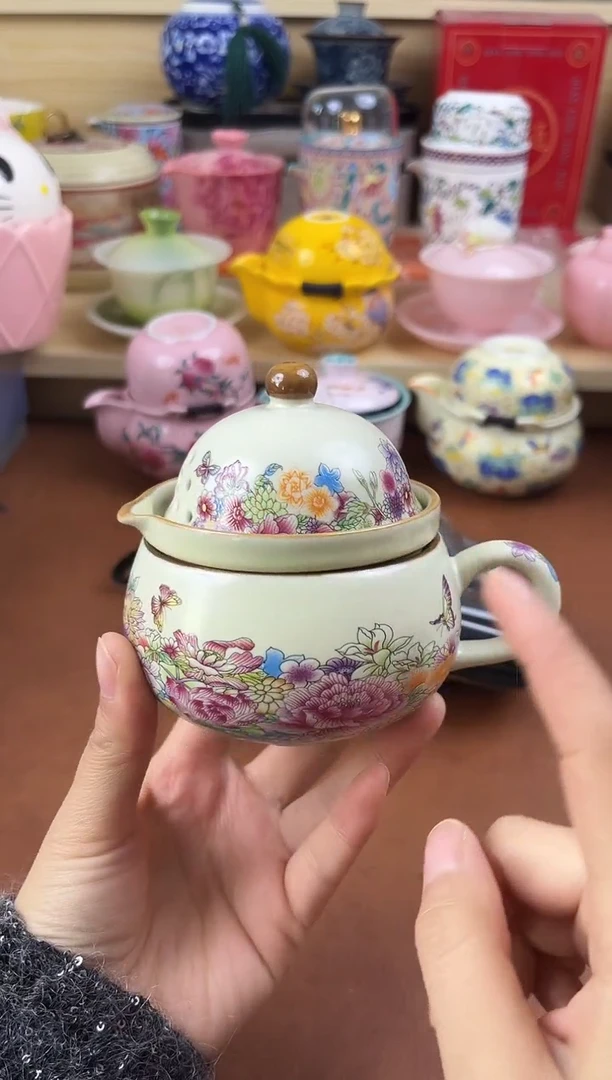 陶陶瓷茶具摆件旅行套组