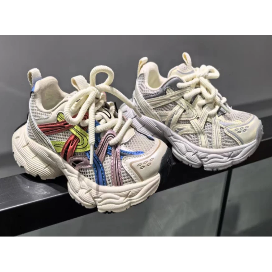 【5562】2025夏款男童老爹鞋单网运动鞋网面网鞋透气儿童女童鞋子