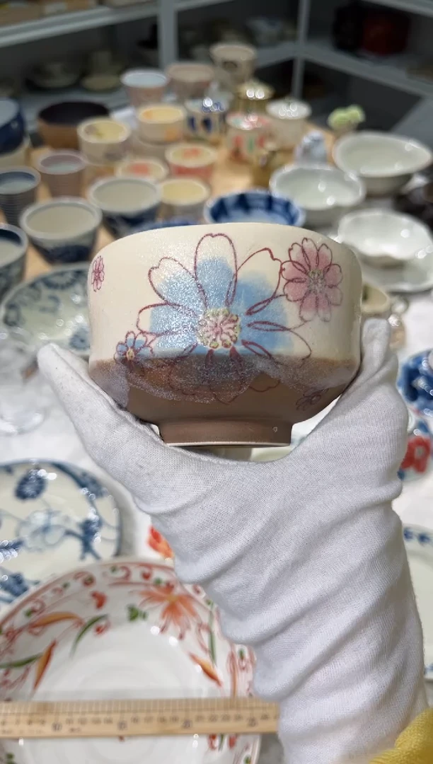 瓷片新品福利 蓝韵茶碗
