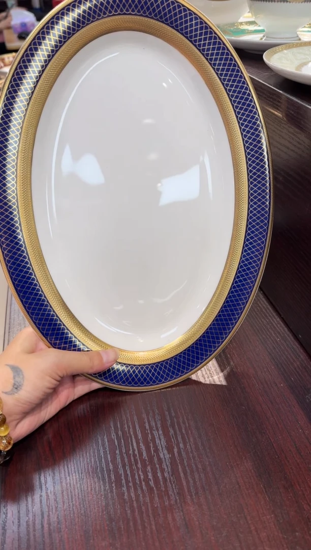 瓷片12英寸鱼盘 1个