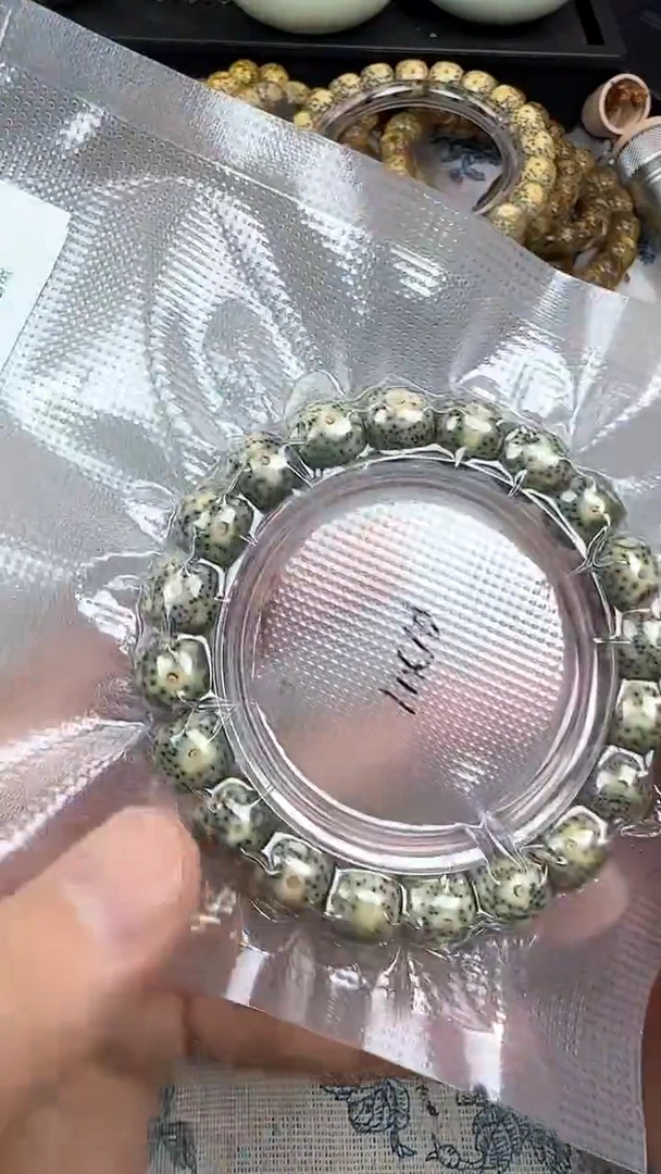 星月菩提手串135石玉料糯冰单圈11×10高透精工福利