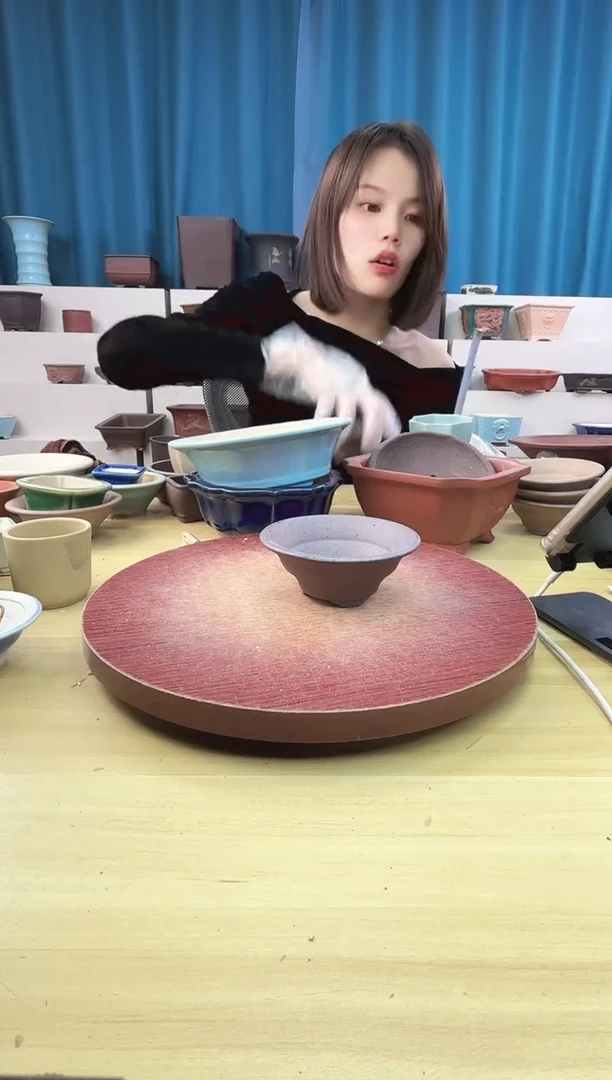 紫砂花盆浅草紫砂花盆微瑕
