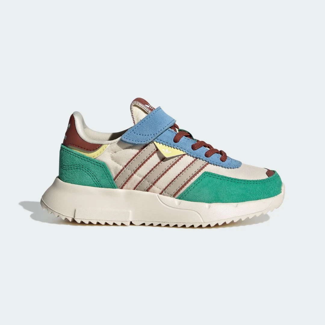 adidas阿迪达斯2025中童RETROPY F2 CF EL C经典复古运动鞋JR7991