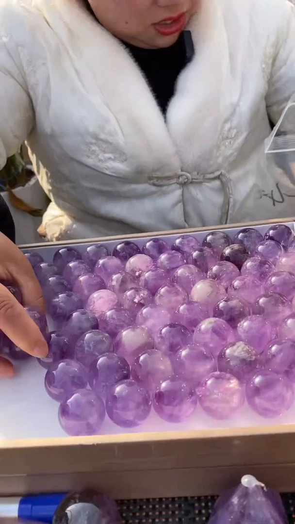 【闪购商品】水晶球未镶嵌紫晶球D559多样性发其一（不配底座）