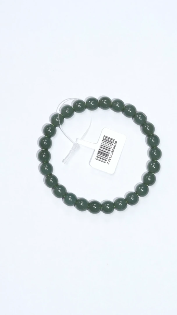 和田玉未镶嵌挂件凯哥推荐和田玉新疆叶城沙枣青手串7x8mm