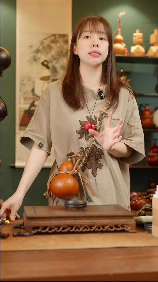 181号精品天然大漆工艺防渗内胆酒葫芦~