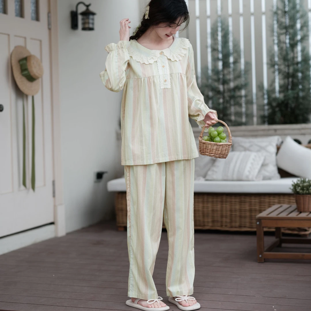 芬腾长袖睡衣10 A【听口令-找编号-选尺码】女家居服