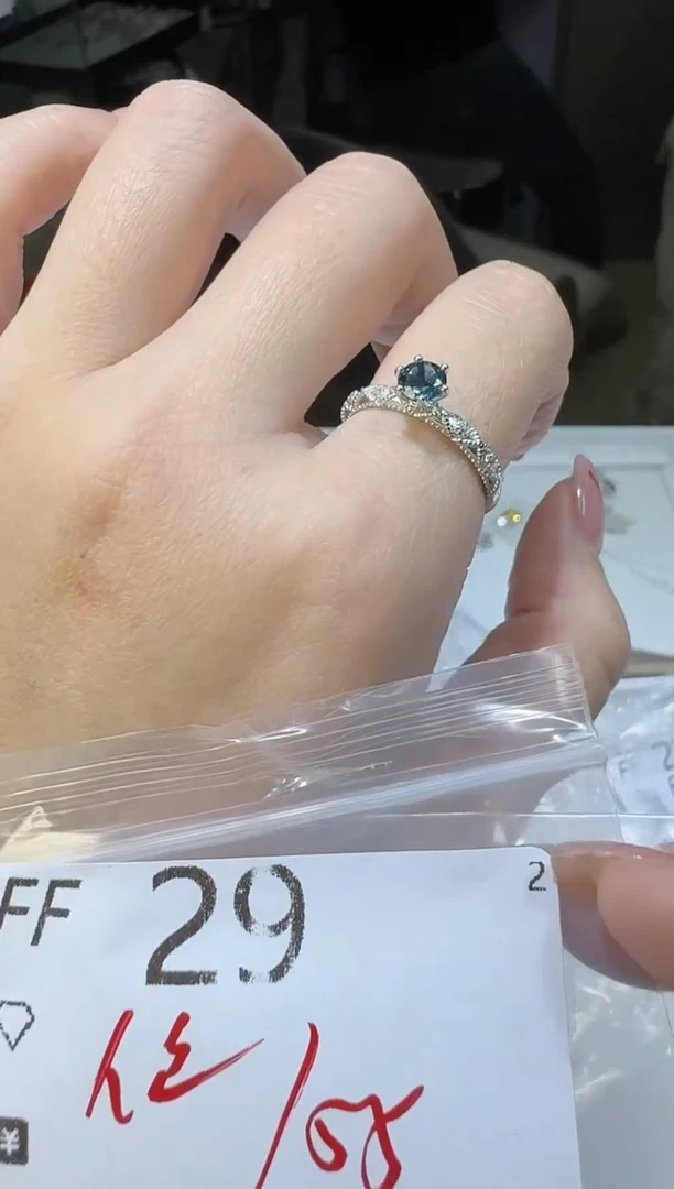 【闪购商品】托帕石戒指银S925镶嵌多样性发一FF29