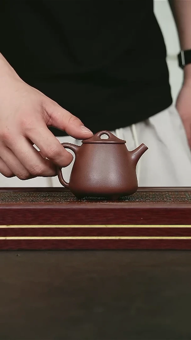 茶壶紫砂老紫泥高瓢