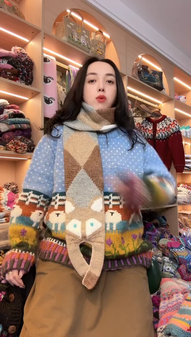 后**～小狐狸围巾刺绣