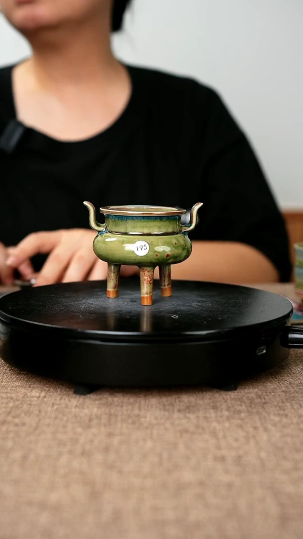 壶195#盼龙窑一级品原矿钧瓷香炉