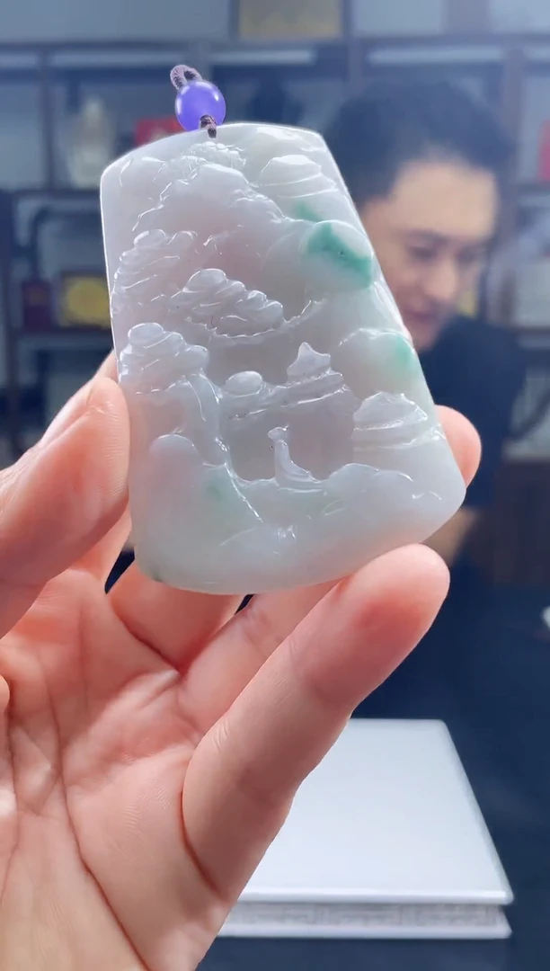 吊坠(不含链)未镶嵌翡翠天然A货翡翠多样性发其一JYZY-9.22-46