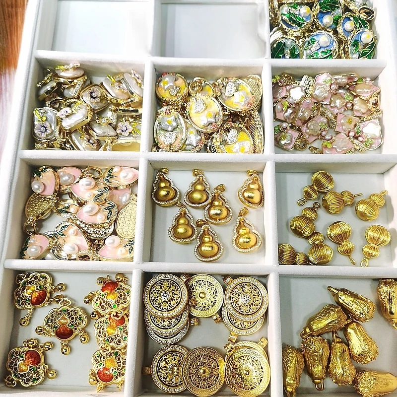 铜合金珐琅项链 轻奢饰品烧蓝首饰法式项链时尚潮流简约小众国风