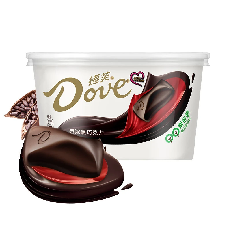 【德芙】德芙香浓黑巧克力碗装252g/碗