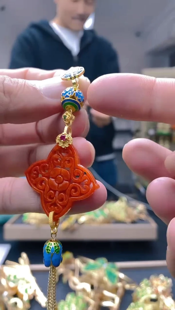 【闪购商品】翡翠耳饰合金118翡翠压襟