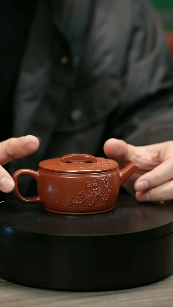 茶壶紫砂梧**大H2000陈春芬梅花扁汉瓦
