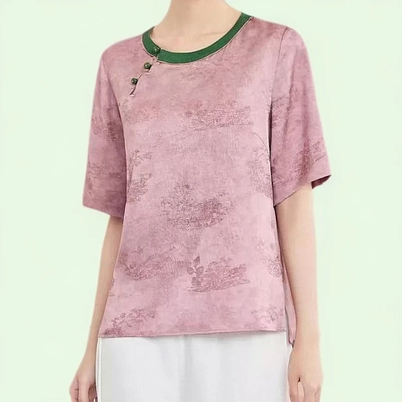 501时尚气质优雅韩版短袖小衫上衣